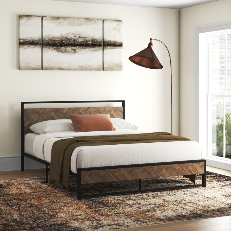Trent Austin Design Danise Low Profile Metal Frame Platform Bed with Headboard Reviews Wayfair